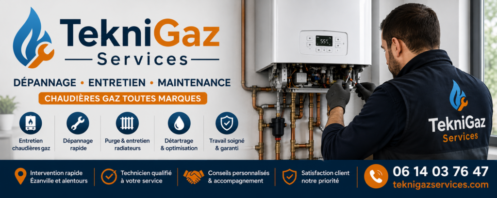 Dépannage chaudière gaz à Ézanville - TekniGaz Services