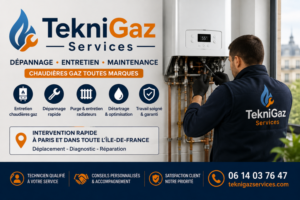 Dépannage chaudière gaz à Sartrouville – TekniGaz Services